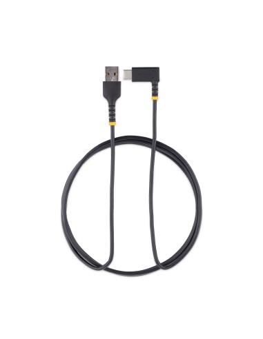 Cable 2m USB A a USB C Acodado - en Ángulo Recto - Cable USB-C de Carga Rápida - de Alta Resistencia - USB 2.0 A a USB Tipo-C -