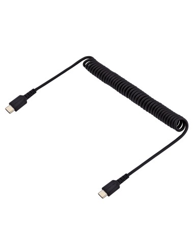 Cable de 1m de Carga USB C a USB C, Cable USB Tipo C Rizado de Carga Rápida y Servicio Pesado, Cable USB 2.0 USBC, de Fibra de 