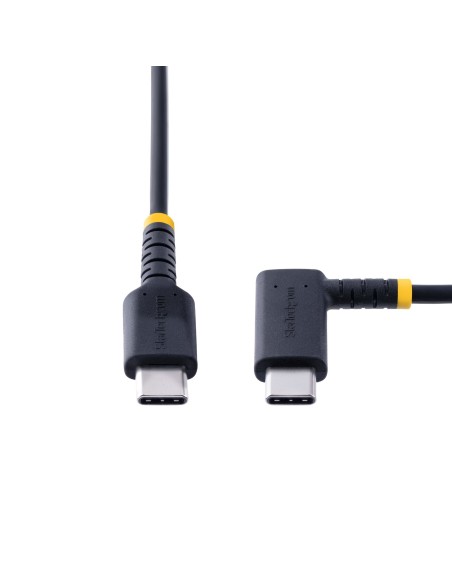 Cable 15cm USB C Acodado - en Ángulo Recto - PD 60W - 3A - Cable USB-C de Carga Rápida - de Alta Resistencia - USB 2.0 Tipo C -