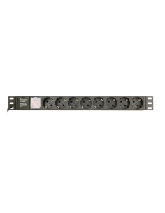 EG-PDU-014-C14 unidad de distribución de energía (PDU) 8 salidas AC 1U Negro