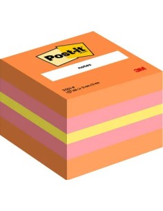 2051-P nota autoadhesiva Plaza Naranja, Rosa, Amarillo 400 hojas Autoadhesivo