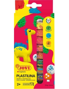 Estuche 10 barras plastilina jovi 15g colores surtidos