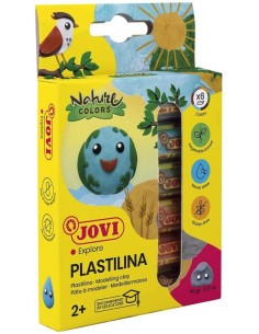 ESTUCHE 6 BARRAS PLASTILINA JOVI 15G COLORES NATURE