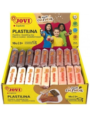 C 18 tacos plastilina jovi 70 pequena 50g colores multicultural