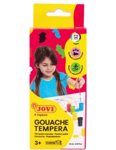 ESTUCHE 6 BOTES TEMPERA JOVI 15ML COLORES SURTIDOS
