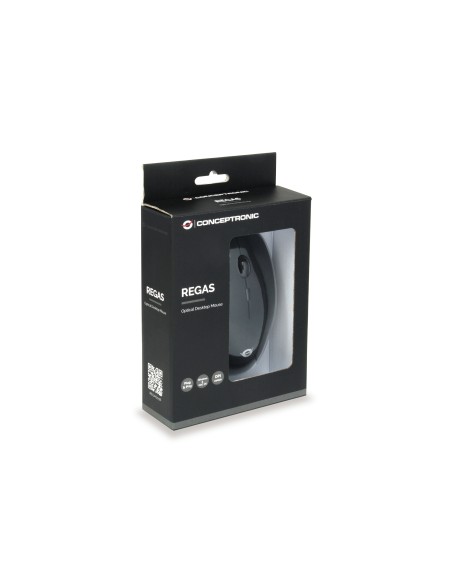 REGAS01B ratón Ambidextro USB tipo A Óptico 1200 DPI REGAS01B ratón Ambidextro USB tipo A Óptico 1200 DPI