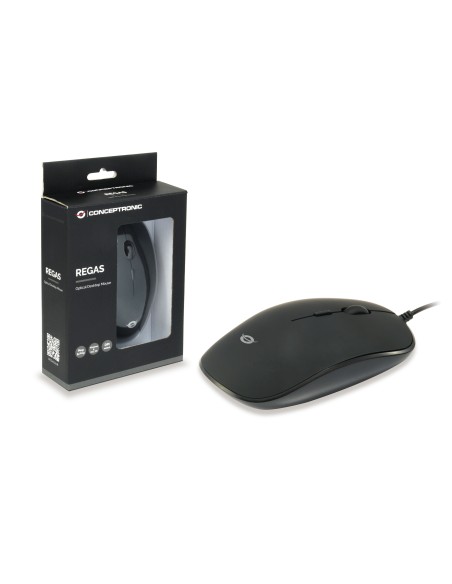 REGAS01B ratón Ambidextro USB tipo A Óptico 1200 DPI REGAS01B ratón Ambidextro USB tipo A Óptico 1200 DPI