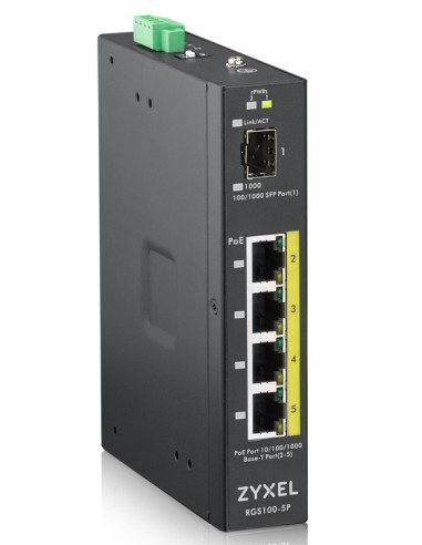 RGS100-5P No administrado L2 Gigabit Ethernet (10/100/1000) Energía sobre Ethernet (PoE) Negro