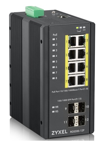RGS200-12P Gestionado L2 Gigabit Ethernet (10/100/1000) Energía sobre Ethernet (PoE) Negro
