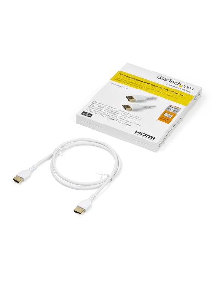 Cable de 1m HDMI 2.0 Certificado Premium de alta velocidad con Ethernet - Durable - UHD 4K 60Hz - con Fibra de Aramida - HDMI 2