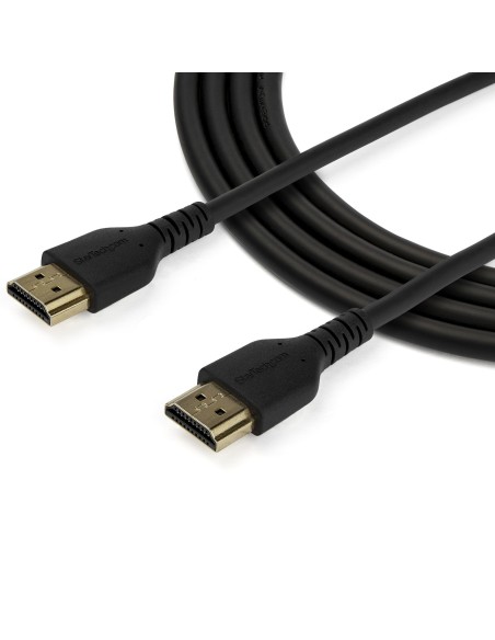 Cable de 2m HDMI 2.0 Certificado Premium de alta velocidad con Ethernet - Durable - UHD 4K 60Hz - con Fibra de Aramida - HDMI 2
