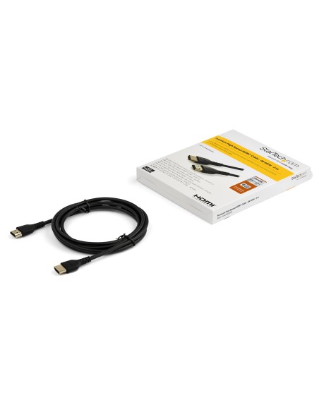 Cable de 2m HDMI 2.0 Certificado Premium de alta velocidad con Ethernet - Durable - UHD 4K 60Hz - con Fibra de Aramida - HDMI 2