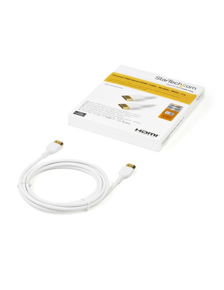 Cable de 2m HDMI 2.0 Certificado Premium de alta velocidad con Ethernet - Durable - UHD 4K 60Hz - con Fibra de Aramida - HDMI 2