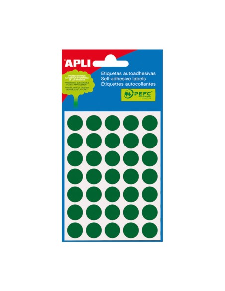 APL B.5H ETIQ DIAM 13MM VERDE