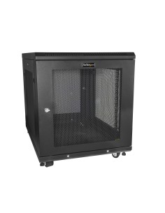 Armario Rack para Servidores 12U 19" 4 Columnas - Rack de Servidores con Cerradura y Seguro - Rack con Ruedas y Carriles de Mon