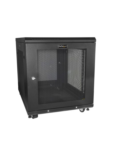 Armario Rack para Servidores 12U 19" 4 Columnas - Rack de Servidores con Cerradura y Seguro - Rack con Ruedas y Carriles de Mon