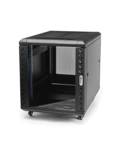 Armario Rack para Servidores 12U 19" 4 Columnas - Rack de Servidores con Cerradura y Seguro - Rack con Ruedas y Carriles de Mon
