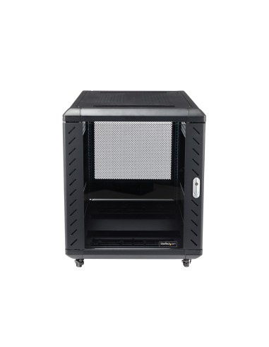 Armario Rack para Servidores 12U 19" 4 Columnas - Rack de Servidores con Cerradura y Seguro - Rack con Ruedas y Carriles de Mon