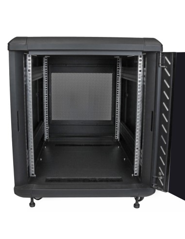 Armario Rack para Servidores 12U 19" 4 Columnas - Rack de Servidores con Cerradura y Seguro - Rack con Ruedas y Carriles de Mon