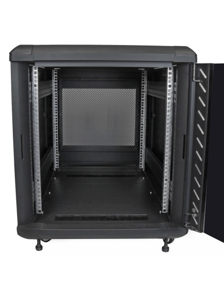 Armario Rack para Servidores 12U 19" 4 Columnas - Rack de Servidores con Cerradura y Seguro - Rack con Ruedas y Carriles de Mon