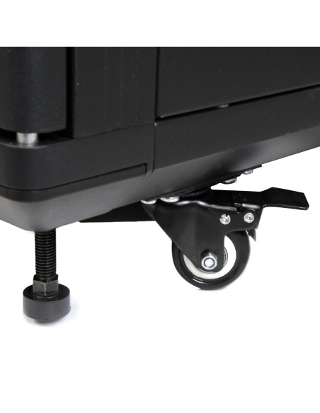 Armario Rack para Servidores 12U 19" 4 Columnas - Rack de Servidores con Cerradura y Seguro - Rack con Ruedas y Carriles de Mon
