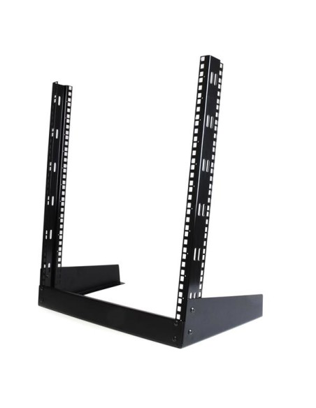 Rack Armario Bastidor Abierto de Escritorio Desktop Sobremesa de 2 Columnas 12U 0,5m Negro