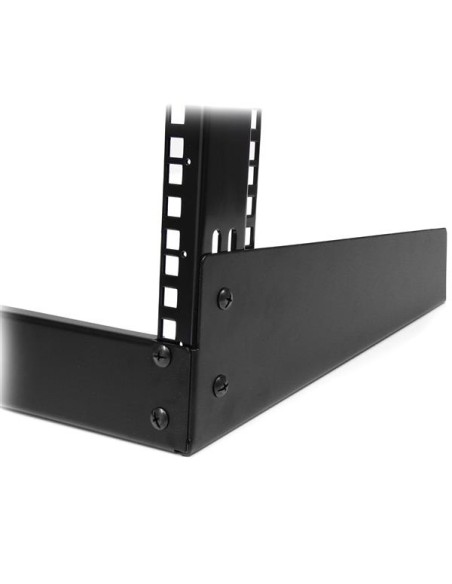 Rack Armario Bastidor Abierto de Escritorio Desktop Sobremesa de 2 Columnas 12U 0,5m Negro