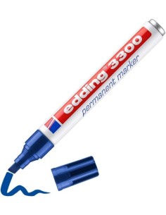 c 10 Rotulador Edding 3300 azul marcador punta biselada