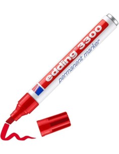 c 10 Rotulador Edding 3300 rojo marcador punta biselada