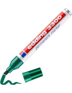 c 10 Rotulador Edding 3300 verde marcador punta biselada