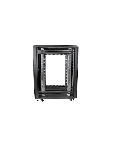 Armario Rack para Servidores 22U 19" 4 Columnas - Rack de Servidores con Cerradura y Seguro - Rack con Ruedas y Carriles de Mon