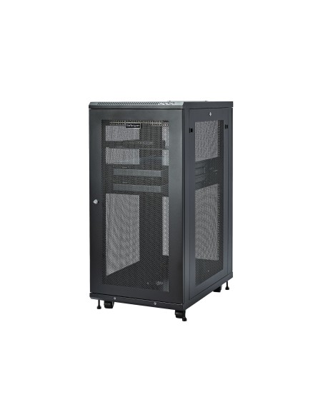 Armario Rack para Servidores 24U 19" 4 Columnas - Rack de Servidores con Cerradura y Seguro - Rack con Ruedas y Carriles de Mon