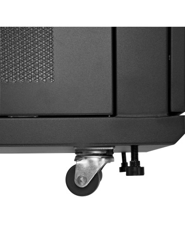 Armario Rack para Servidores 24U 19" 4 Columnas - Rack de Servidores con Cerradura y Seguro - Rack con Ruedas y Carriles de Mon