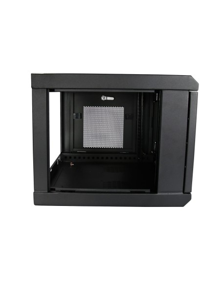 Armario Rack de Pared para Servidores 6U 19" 2 Columnas y Estante 1U - Rack de Servidores de Montaje en Pared - Rack Ventilado 