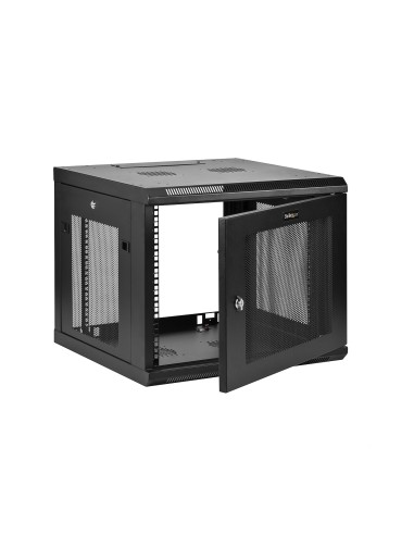 Armario Rack de Pared para Servidores 9U 19"4 Columnas y Estante 1U - Rack de Servidores de Montaje en Pared - Rack Ventilado p