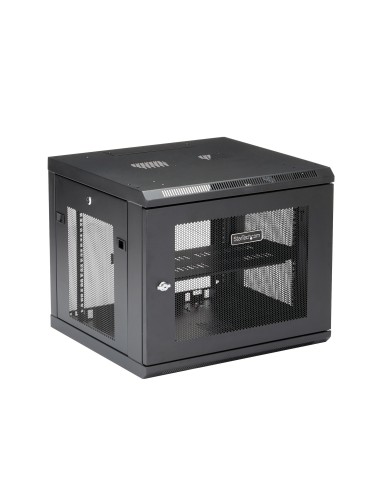 Armario Rack de Pared para Servidores 9U 19"4 Columnas y Estante 1U - Rack de Servidores de Montaje en Pared - Rack Ventilado p