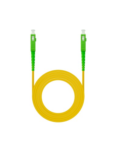 Cable de Fibra Óptica SC/APC a SC/APC Monomodo Simplex LSZH, Amarillo, 3 m