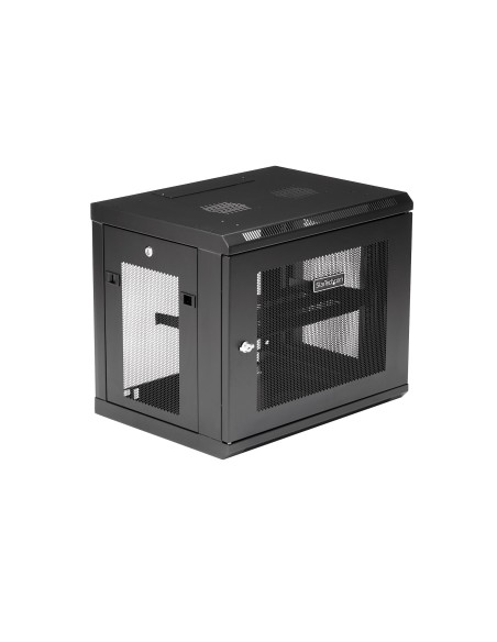 Armario Rack de Pared para Servidores 9U 19"2 Columnas y Estante 1U - Rack de Servidores de Montaje en Pared - Rack Ventilado p