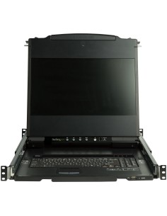 Consola KVM de Doble Carril HD 1080p para Rack de Servidores - Teclado QWERTY - KVM de 1 Puerto DVI/VGA con Monitor LCD de 17"  2