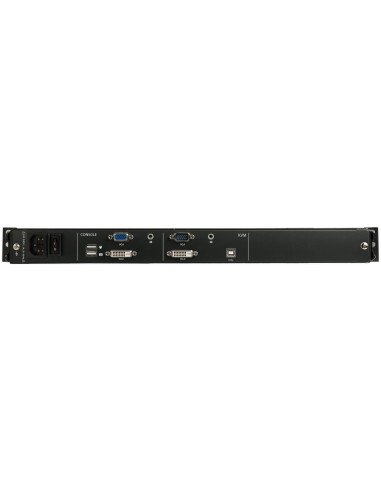 Consola KVM de Doble Carril HD 1080p para Rack de Servidores - Teclado QWERTY - KVM de 1 Puerto DVI/VGA con Monitor LCD de 17" 