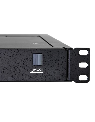 Consola KVM de Montaje en Rack - Teclado QWERTY - KVM para Rack de Servidores de 1 puerto VGA con Monitor LCD de 17" - Switch K