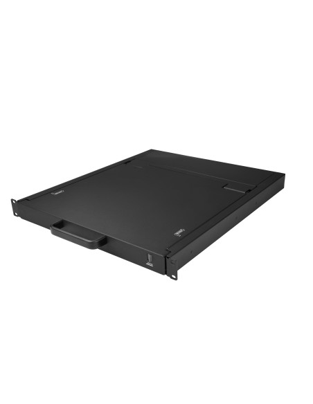 Consola KVM de Montaje en Rack de Servidores - Teclado QWERTY - KVM VGA de 1 Puerto con Monitor LCD de 19" - Switch KVM 1U con 