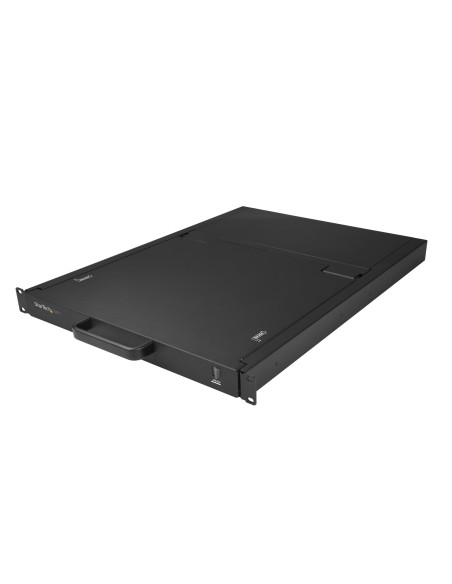 Consola KVM de 8 puertos para Montaje en Rack - Teclado QWERTY - con Cables de 1,8m - Conmutador KVM con Monitor LCD de 19" - S