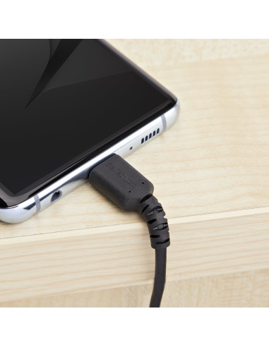 Cable de 2m de Carga USB A a USB C - de Carga Rápida y Sincronización Rápida USB 2.0 a USB Tipo C - Revestimiento TPE de Fibra 