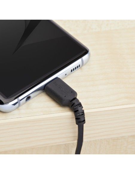 Cable de 2m de Carga USB A a USB C - de Carga Rápida y Sincronización Rápida USB 2.0 a USB Tipo C - Revestimiento TPE de Fibra 