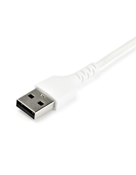 Cable de 2m de Carga USB A a USB C - de Carga Rápida y Sincronización Rápida USB 2.0 a USB Tipo C - Revestimiento TPE de Fibra 