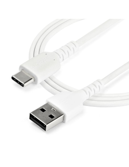 Cable de 2m de Carga USB A a USB C - de Carga Rápida y Sincronización Rápida USB 2.0 a USB Tipo C - Revestimiento TPE de Fibra 