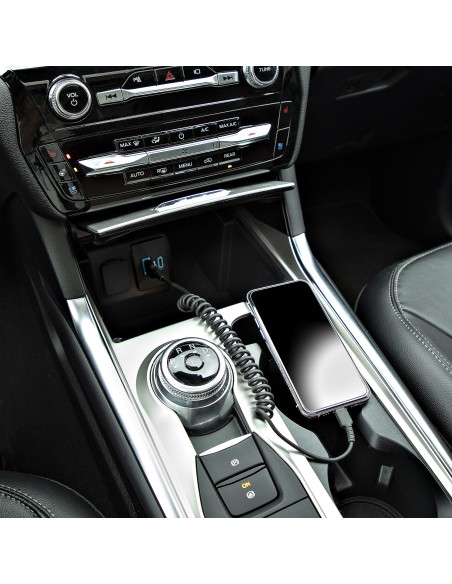 Cable 50cm USB a Lightning con Certificación MFi, Cable Rizado de Carga para iPhone, Negro, con Recubrimiento de TPE, Núcleo de