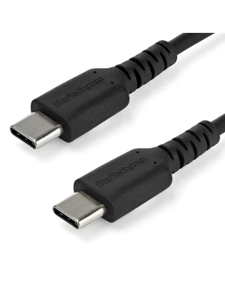 Cable de 1m de Carga USB C - de Carga Rápida y Sincronización USB 2.0 Tipo C a USB C para Portátiles - Revestimiento TPE de Fib