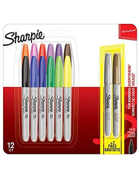 2061126 marcador permanente Metálico, Multicolor 14 pieza(s)